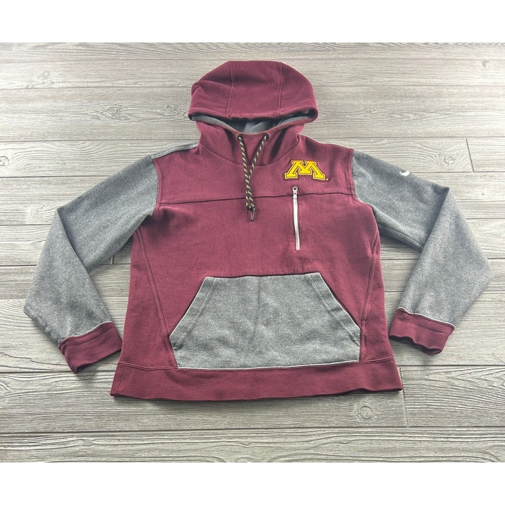 Minnesota Golden Gophers x Nike Men's Pullover Hoodie Burgundy/Gray • Medium.